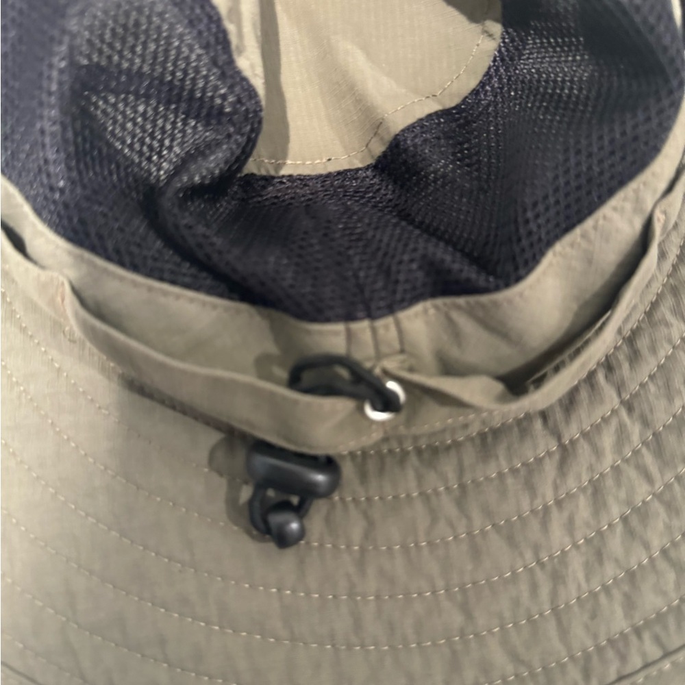 2/$20 Eddie Bauer Sun Bucket Hat Fishing khaki Nylon Brimmed Boonie - Picture 4 of 4